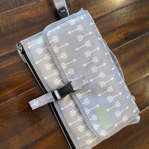 Yeahome Gray Arrow Print Travel Diaper Bag